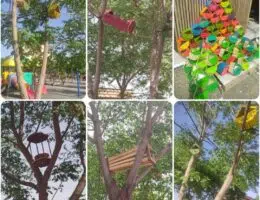 نصب آشیانه پرندگان در پارک‌ها شهر پرند