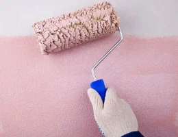 نقاشی دیوار با غلطک طرح دار